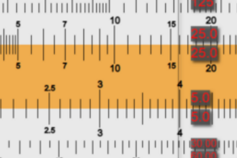Dekoratives Bild der Kachel 'Interaktiver Rechenschieber'